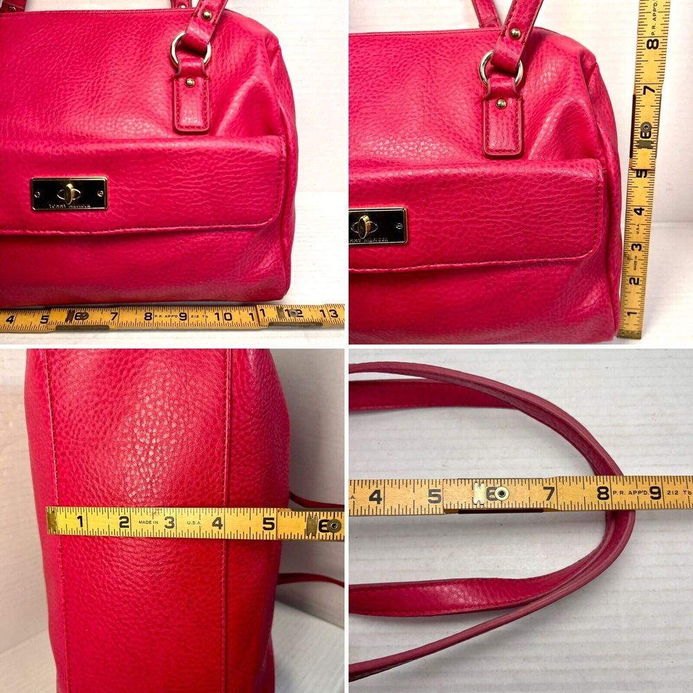 Tommy Hilfiger Pink Doctor Boston Shoulder Bag Satchel Faux Leather Vintage - Picture 12 of 13
